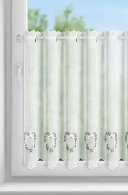 Firana Gotowa Lavender 145 X 70 CM biały