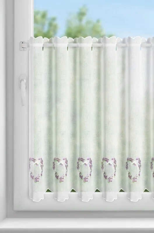 Firana Gotowa Lavender 145 X 70 CM biały
