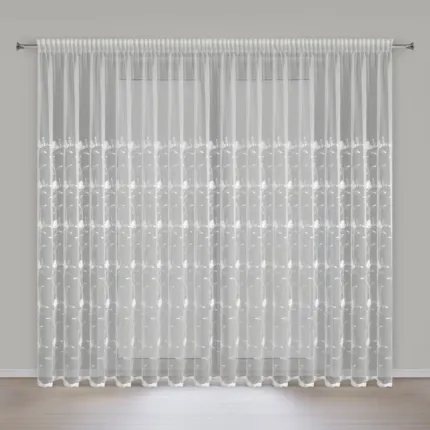 FIRANA GOTOWA CLARISA NA TAŚMIE 500 X 250 CM BIAŁY