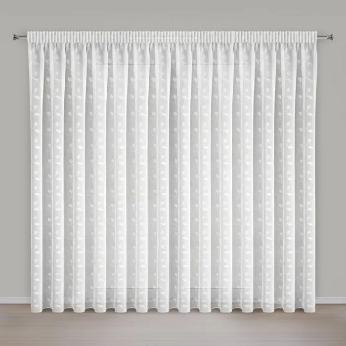 FIRANA GOTOWA XENIA NA TAŚMIE 400 X 270 CM BIAŁY
