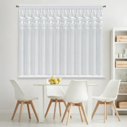 ZASŁONA GOTOWA ROSIE 1 NA TAŚMIE 350 X 150 CM BIAŁY