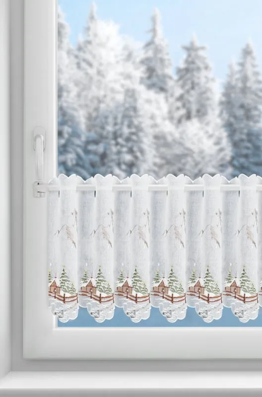 Zazdrostka z motywem świątecznym Xmas 145 x 40 cm biały