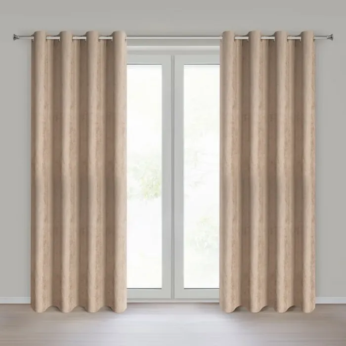 Zasłona Gotowa Gwen 140 X 250 CM ciemnobeżowy