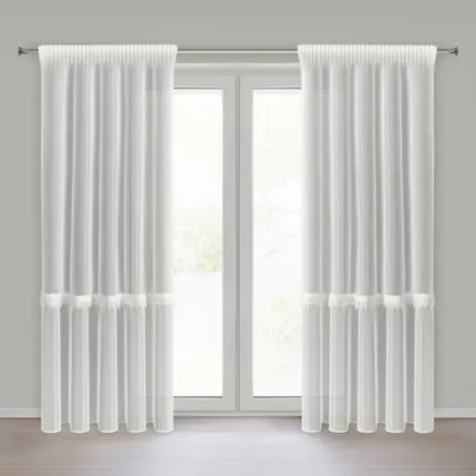 FIRANA GOTOWA FELICIANA NA TAŚMIE 140 X 250 CM KREMOWY