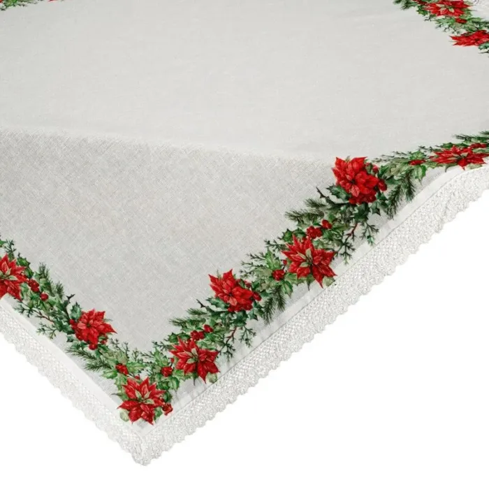 Serweta z motywem świątecznym Xmas 85 x 85 cm biały
