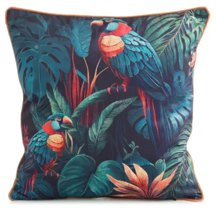 Poszewka welwetowa z designerskim nadrukiem Velvet 45 x 45 cm turkusowy
