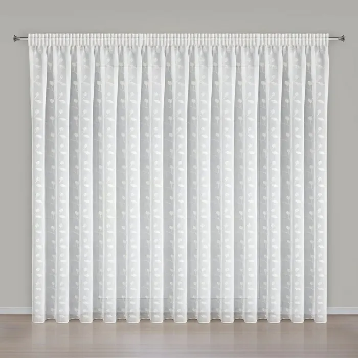 FIRANA GOTOWA XENIA NA TAŚMIE 400 X 270 CM BIAŁY