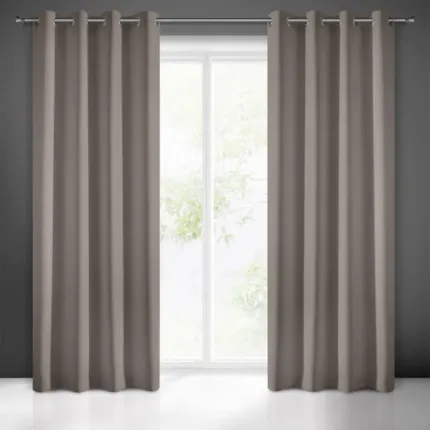 Zasłona Gotowa Rita 140 X 250 CM jasnobrązowy
