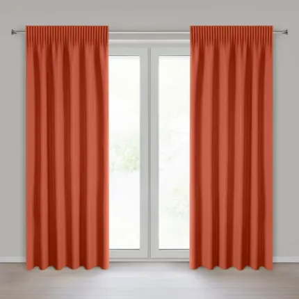 Zasłona Gotowa Rita Na Taśmie 140 X 270 CM ceglasty
