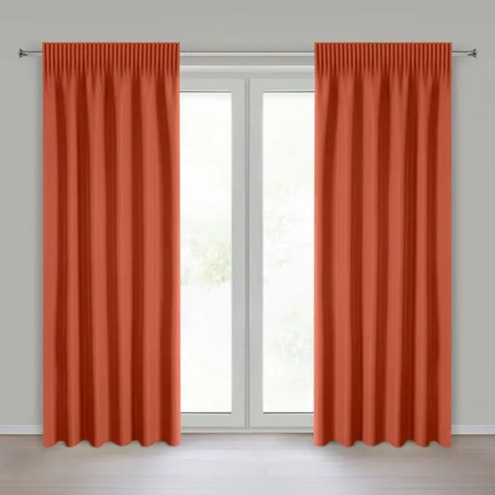 Zasłona Gotowa Rita Na Taśmie 140 X 270 CM ceglasty