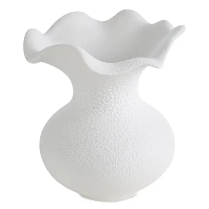 WAZON DEKORACYJNY BONITA (01) O 22 X 25 CM KREMOWY