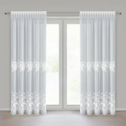 FIRANA GOTOWA ROSIE 3 NA TAŚMIE 140 X 270 CM BIAŁY