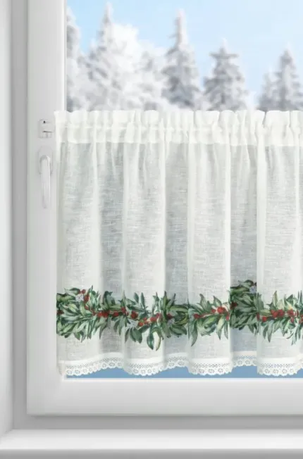 Zazdrostka z motywem świątecznym Xmas 150 x 60 cm biały