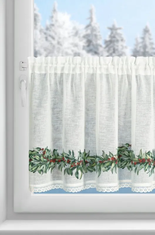 Zazdrostka z motywem świątecznym Xmas 150 x 60 cm biały