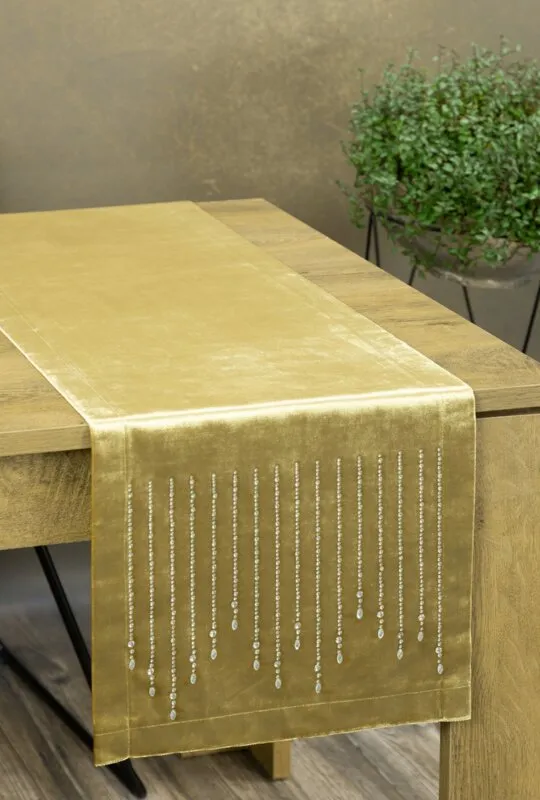 OBRUS ROYAL 3 35 X 140 CM ZŁOTY