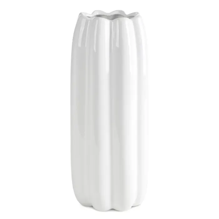 WAZON DEKORACYJNY ADELIA (01) O 17 X 40 CM BIAŁY