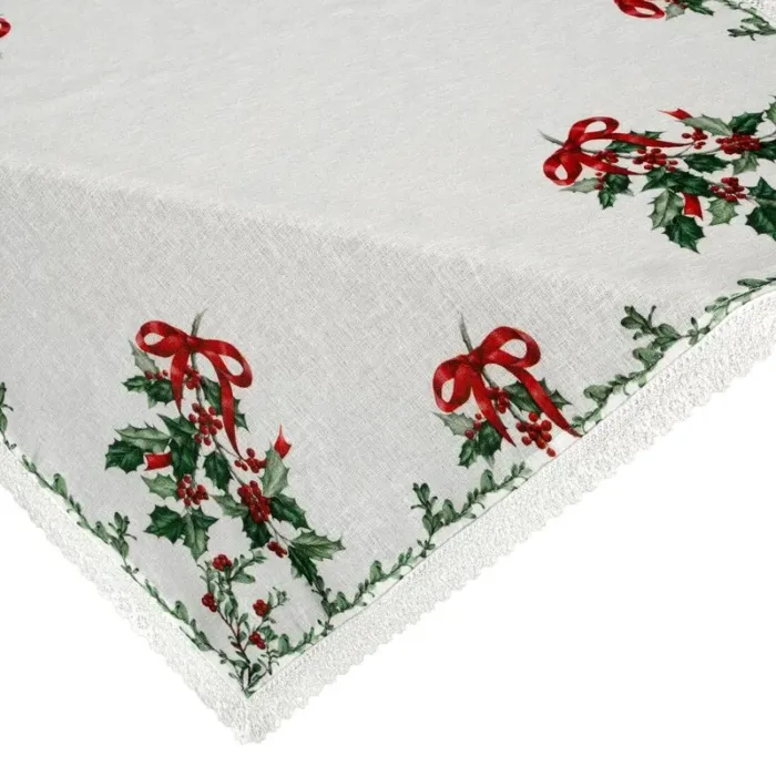 Serweta z motywem świątecznym Xmas 85 x 85 cm biały