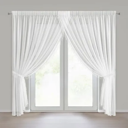 Firana Gotowa Manuela 1 Na Taśmie 400 X 250 CM biały