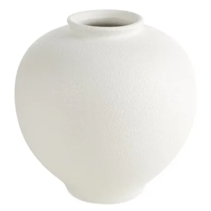 WAZON DEKORACYJNY ELAINA (01) O 24 X 25 CM KREMOWY