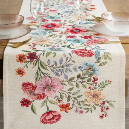 Obrus gobelinowy 45 x 140 cm naturalny