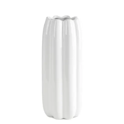 WAZON DEKORACYJNY ADELIA (02) O 17 X 35 CM BIAŁY
