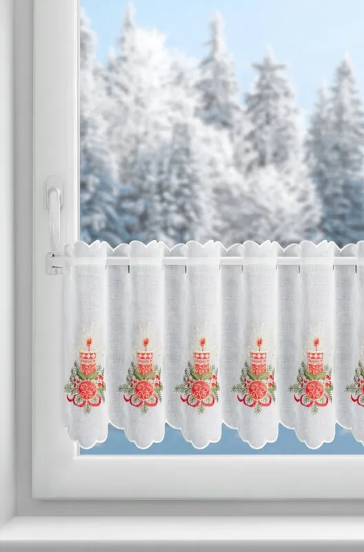 Zazdrostka z motywem świątecznym Xmas 145 x 40 cm biały