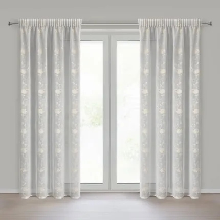 FIRANA GOTOWA ROZALIA NA TAŚMIE 140 X 270 CM BIAŁY
