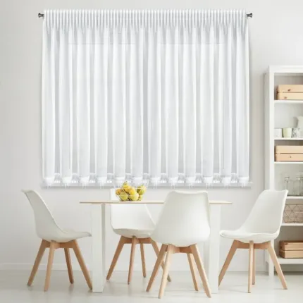 FIRANA GOTOWA FELICIANA NA TAŚMIE 400 X 160 CM KREMOWY