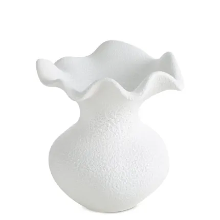 WAZON DEKORACYJNY BONITA (02) O 18 X 20 CM KREMOWY