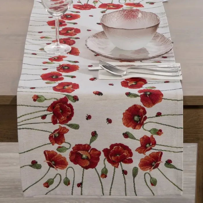 Obrus gobelinowy 45 x 140 cm naturalny
