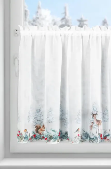 Zazdrostka z motywem świątecznym Xmas 150 x 70 cm biały