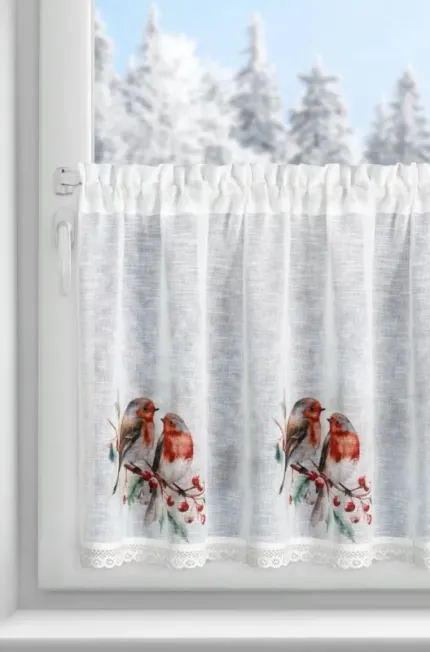 Zazdrostka z motywem świątecznym Xmas 150 x 60 cm biały