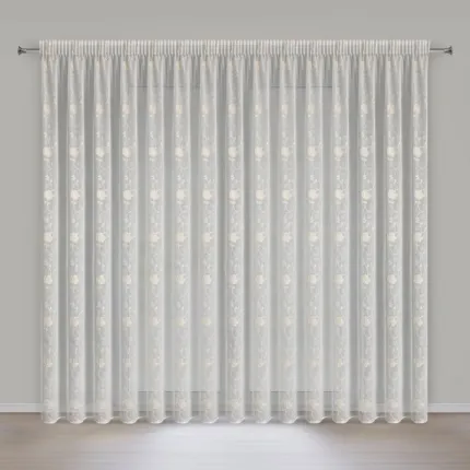 FIRANA GOTOWA ROZALIA NA TAŚMIE 400 X 270 CM BIAŁY