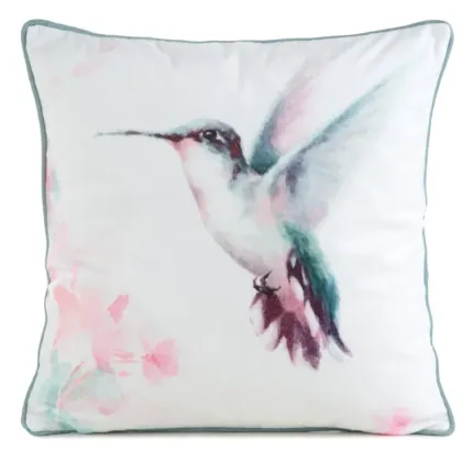 Welwetowa poszewka z modnym designerskim wzorem Velvet 45 x 45 cm kremowy