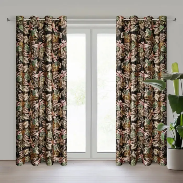 Zasłona Gotowa Maroko 140 X 250 CM czarny