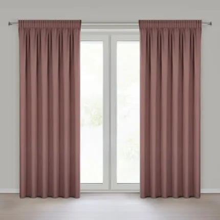 ZASŁONA GOTOWA OLENA NA TAŚMIE 140 X 270 CM CIEMNORÓŻOWY