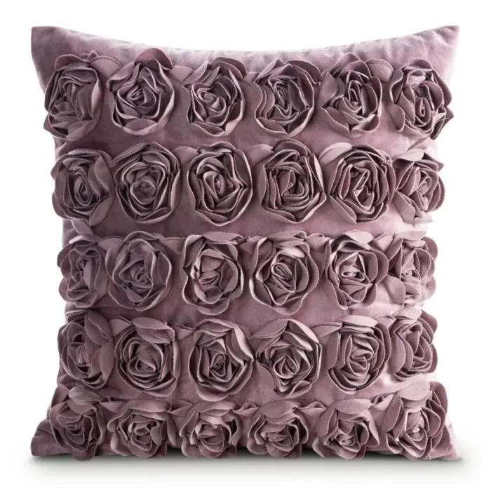POSZEWKI ROSES 1 45 X 45 CM CIEMNORÓŻOWY