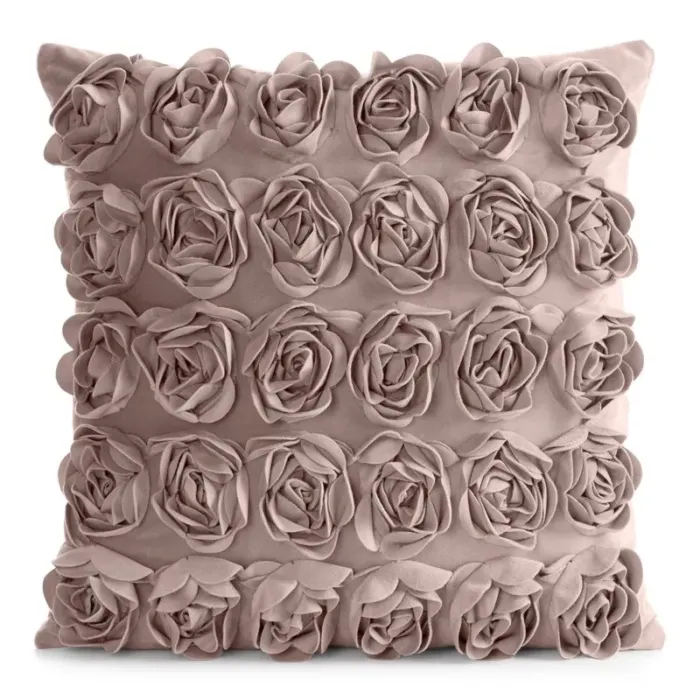 POSZEWKI ROSES 1 45 X 45 CM PUDROWY