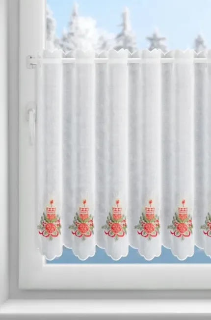Zazdrostka z motywem świątecznym Xmas 145 x 70 cm biały