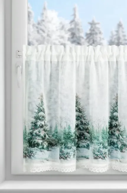 Zazdrostka z motywem świątecznym Xmas 150 x 60 cm biały