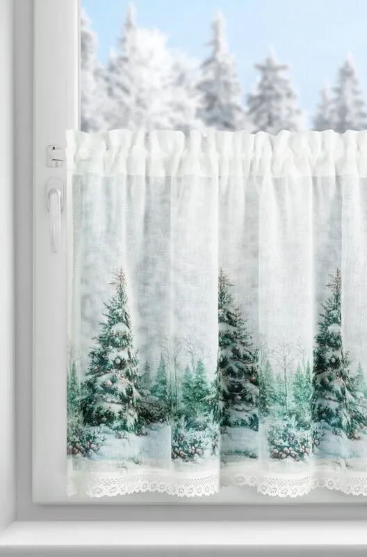 Zazdrostka z motywem świątecznym Xmas 150 x 60 cm biały