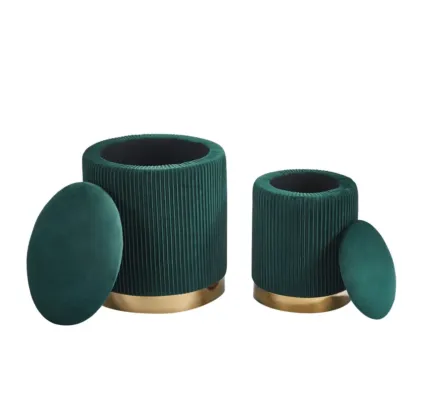 Pufy P4-FX (zestaw 2 szt.) velvet - Riviera 38 zielone