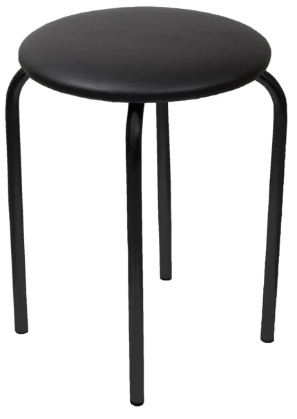 Taboret (eco czarny) - czarny stelaż