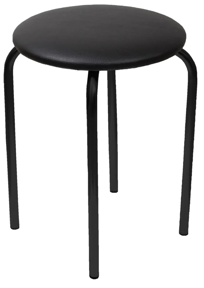 Taboret (eco czarny) - czarny stelaż