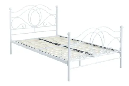 Łóżko metalowe 120x200 LM3-FX (białe)