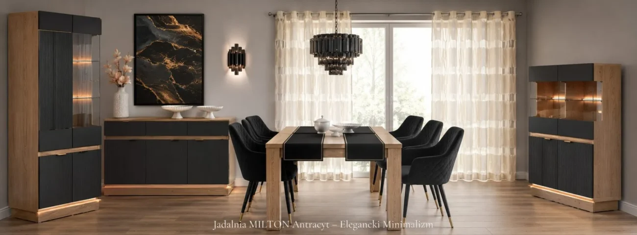 Jadalnia MILTON Antracyt – Elegancki Minimalizm