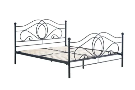 Łóżko metalowe 160x200 LM3-FX (czarne)