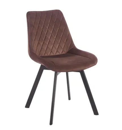 Krzesło velvet - Riviera 26 mokka brązowe K62-FX