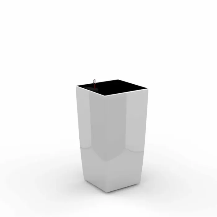 Cube reprezentacyjna donica w kolorze białym z wkładem nawadniającym 22x22x41