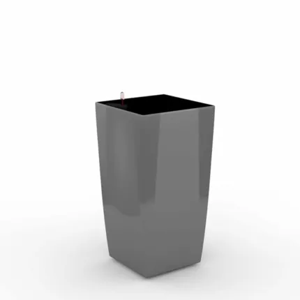 Cube reprezentacyjna donica w kolorze szarym z wkładem nawadniającym 28x28x54